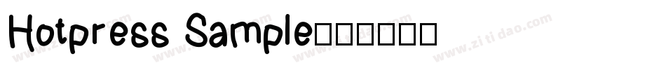 Hotpress Sample字体转换